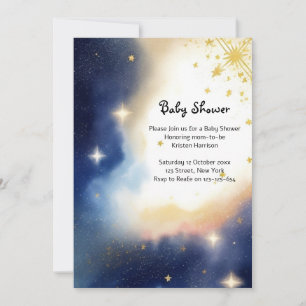 Celestial Watercolor Baby Shower Inbjudningar