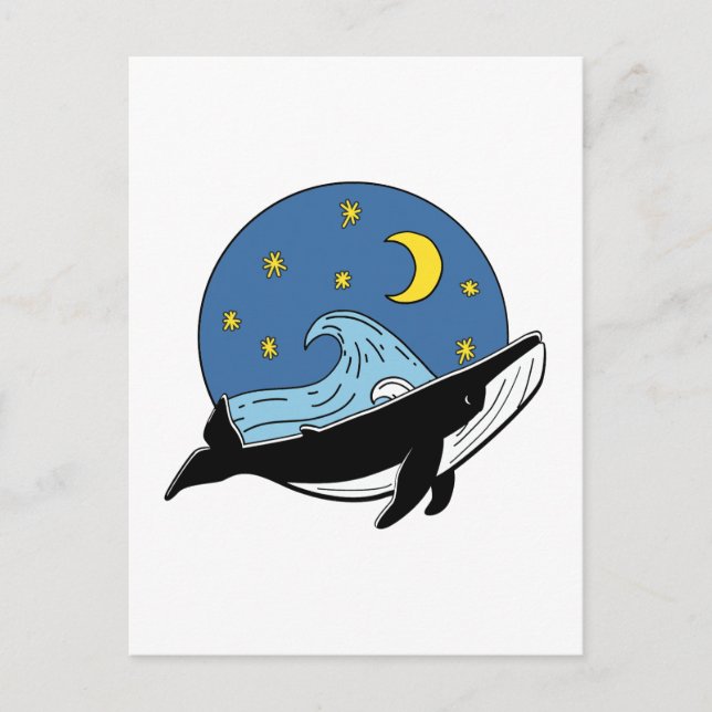Celestial Whale Vykort (Framsida)