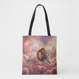 Celestial White Tiger Fantasy-handväska Tygkasse