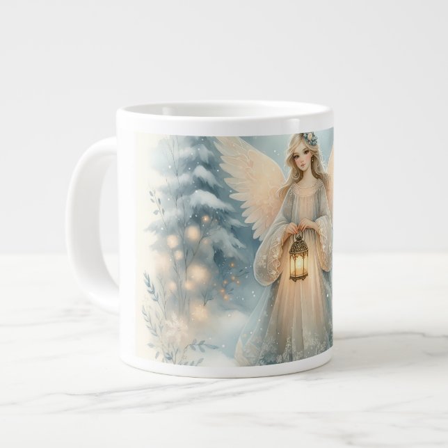 Celestial Winter Angel Lantern of Grace Jumbo Mugg (Framsida vänster)