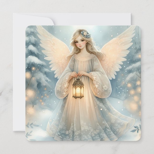 Celestial Winter Angel Lantern of Grace Kort (Framsida)