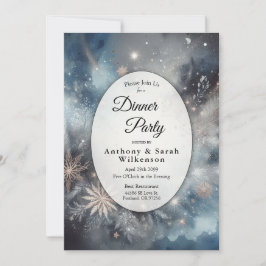 Celestial Winter Midnight Gnistra Midnight Midnigh Inbjudningar