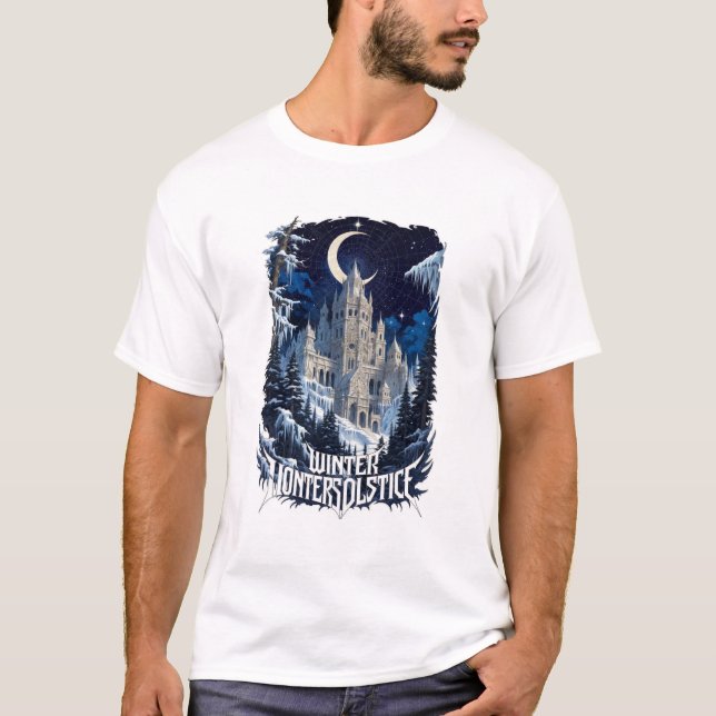 Celestial Winter Temple T-Shirt, Premium T Shirt (Framsida)