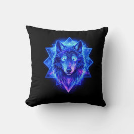 Celestial Wolf • Cosmic Energy Guardian  Pillow Kudde
