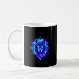 Celestial Wolf • Cosmic Energy Guardian Throw Mug Kaffemugg
