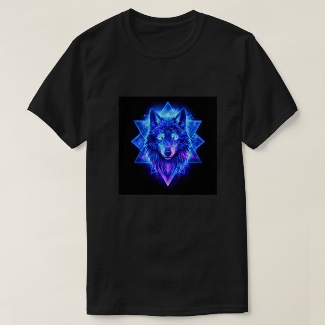 Celestial Wolf • Cosmic Energy Guardian Throw T Shirt (Design framsida)