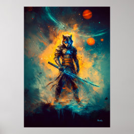Celestial Wolf Ronin – Väktare av det Kosmiska Svä Poster
