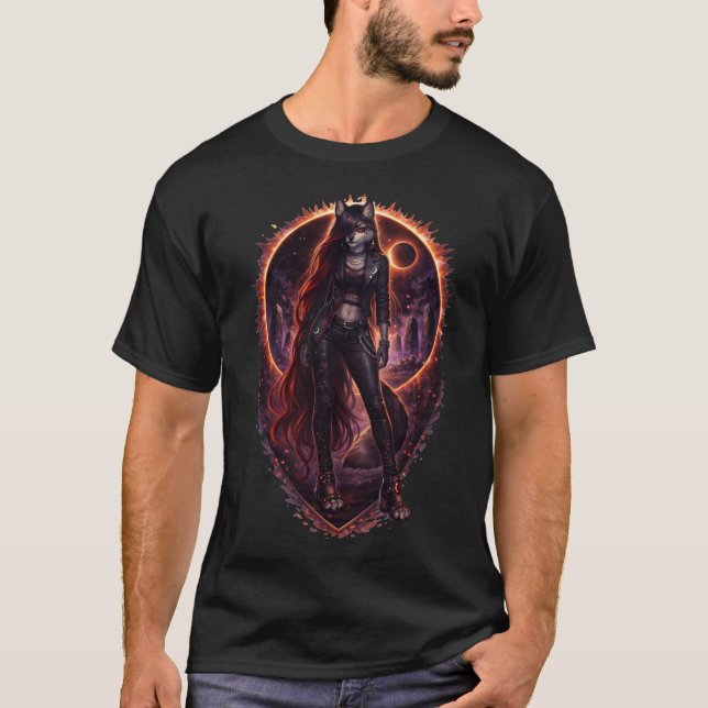 Celestial Wolf T Shirt (Framsida)