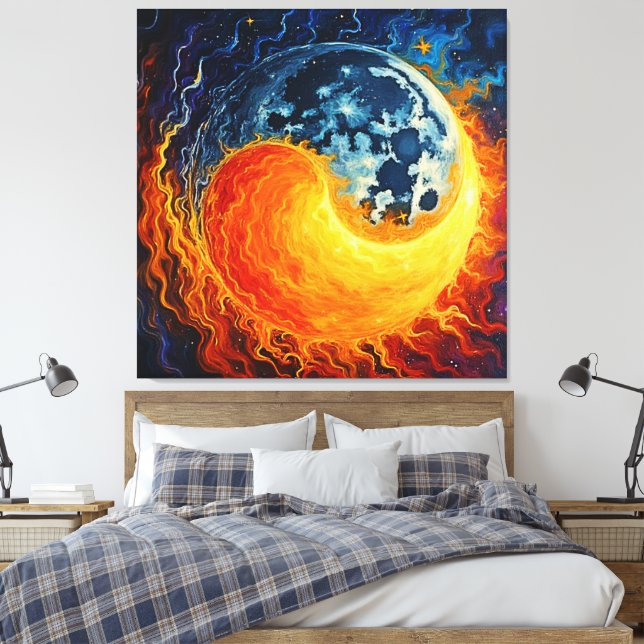 Celestial Yin Yang Art Canvastryck (Insitu (sovrum))