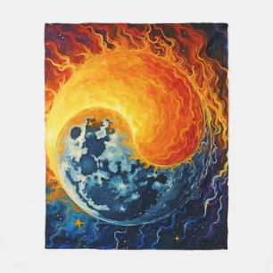 Celestial Yin Yang Art Fleecefilt
