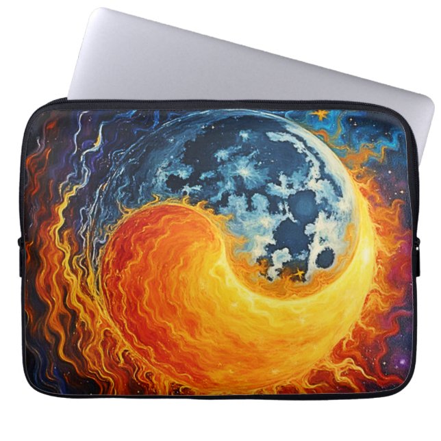 Celestial Yin Yang Art Laptop Fodral (Framsidan)