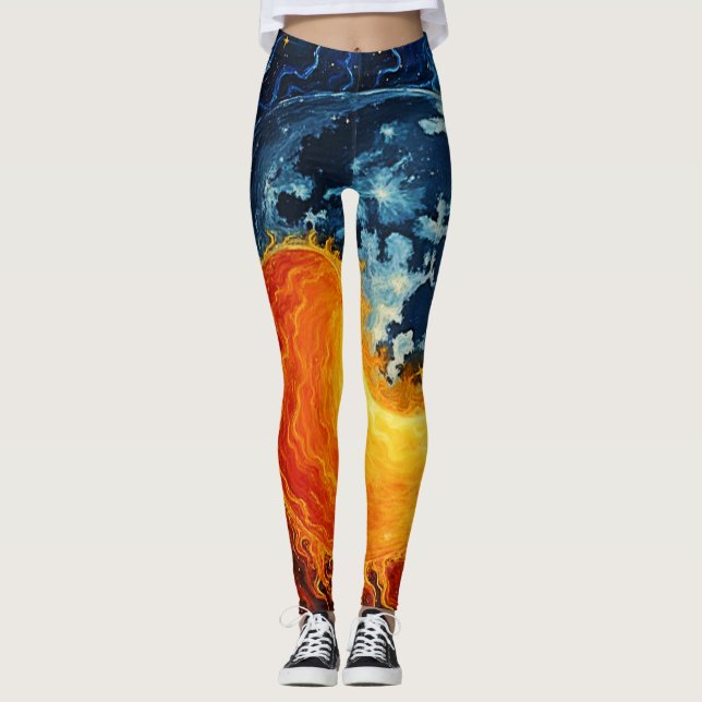 Celestial Yin Yang Art Leggings (Framsida)