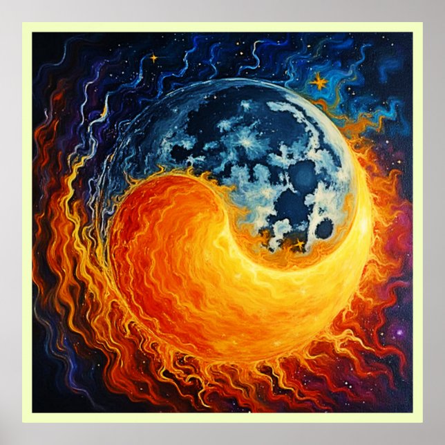 Celestial Yin Yang Art Poster (Framsidan)