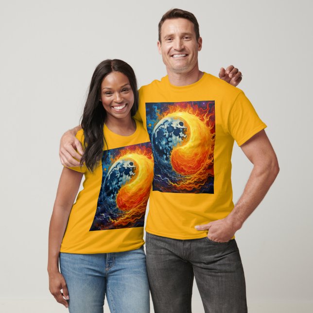 Celestial Yin Yang Art T Shirt (Unisex)
