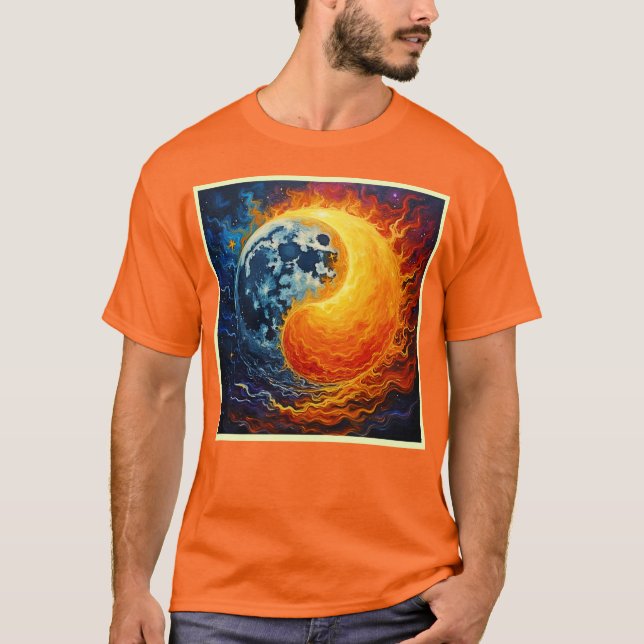 Celestial Yin Yang Art T Shirt (Framsida)