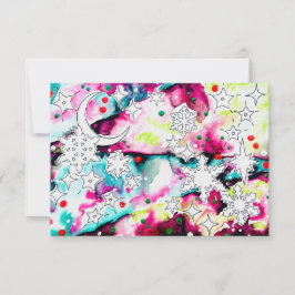 Celestial Yule Card Inbjudningar