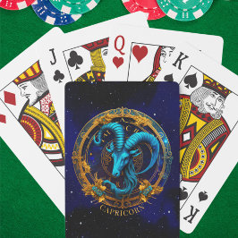 Celestial Zodiac Sea Goat Symbol Fantasy Capricorn Casinokort