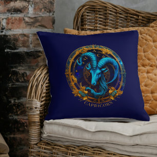 Celestial Zodiac Sea Goat Symbol Fantasy Capricorn Kudde