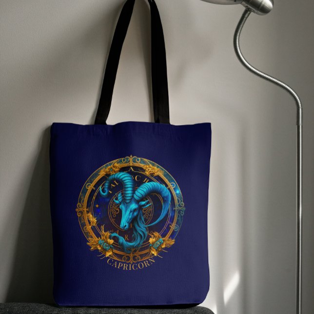Celestial Zodiac Sea Goat Symbol Fantasy Capricorn Tygkasse (Skapare uppladdad)