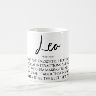 Celestial Zodiac Sign Mugg/Leo Definition Kaffemugg