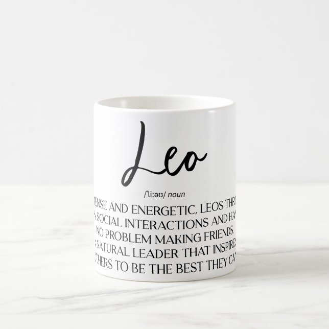 Celestial Zodiac Sign Mugg/Leo Definition Kaffemugg (Center)