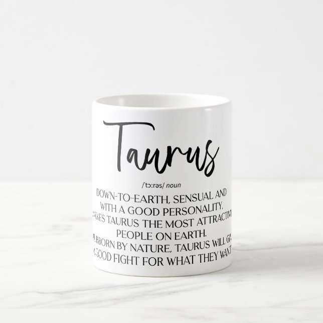 Celestial Zodiac Sign Mugg/Taurus Kaffemugg (Center)