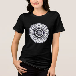 Celestial Zodiac Signs Wheel Mandala Graphic Art T Shirt
