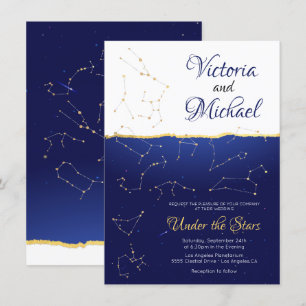 Celestial Zodiac Stjärntecken Constellation Inbjudningar