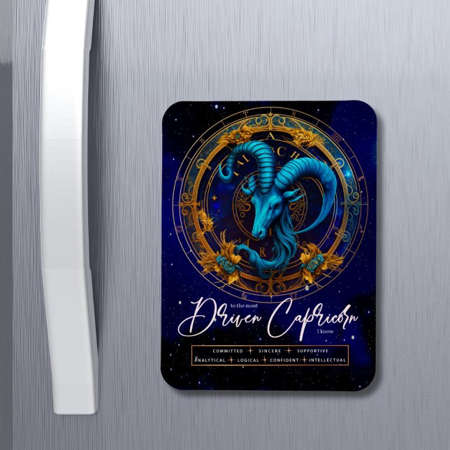 Celestial Zodiac Symbol Fantasy Capricorn Birthday Magnet (Skapare uppladdad)