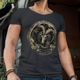 Celestial Zodiac Symbol Fantasy Capricorn Birthday T Shirt