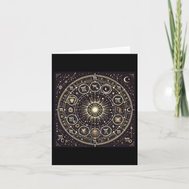 Celestial Zodiac Wheel - Cosmic Guld Silver Editio Kort (Framsida)