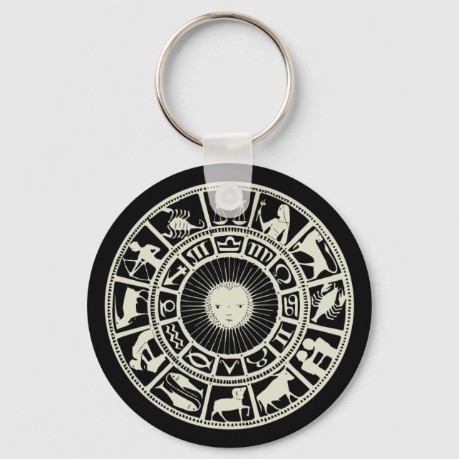 Celestial Zodiac Wheel Nyckelring (Framsida)