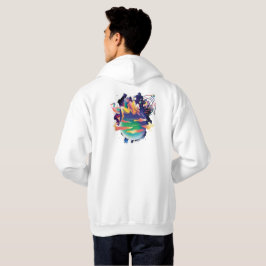Celestiala älskande på planeten jorden med kosmisk hoodie