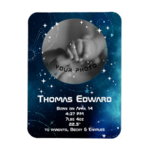 Celestiala djupblå rymden födelse tillkännagivande