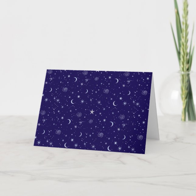 Celestiala Galaxen Mörkblå Kort (Framsida)