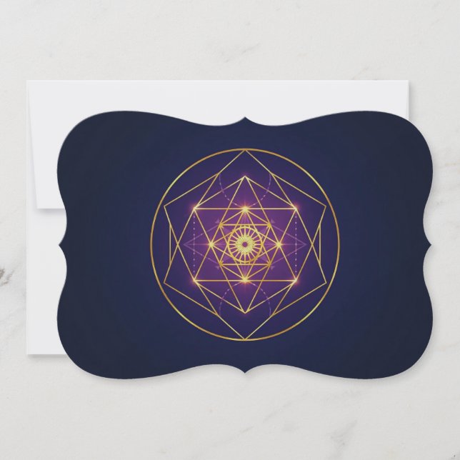 Celestiala Gyllene Mandala — Balans i det Oändliga Inbjudningar (Framsida)