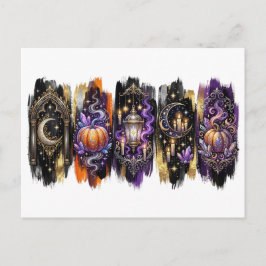 Celestiala häxiga dekorationer, Kuslig Halloween Vykort