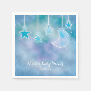 Celestiala himmelgalaxen Kosmiska Baby Shower Serv Pappersservett