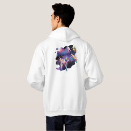 Celestiala Kosmiska Dansare och Regnbågsödla Hoodie