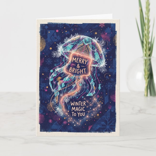 Celestiala maneter God Jul Kort (Framsida)