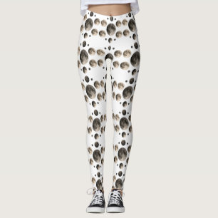 Celestiala månfaser Mandala Astronomi Konst Leggings