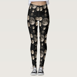 Celestiala månfaser Mandala Astronomi Konst Leggings