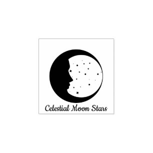 Celestiala månstjärnor astrologi stämpel