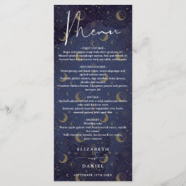 Celestiala Mystika Eleganta Bröllopsmiddagsmeny Meny