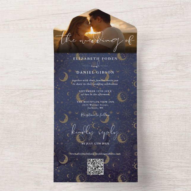 Celestiala Mystiska QR-kod Bröllopsfoto (Inside)