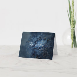 Celestiala natt himmel | Guld tackkort