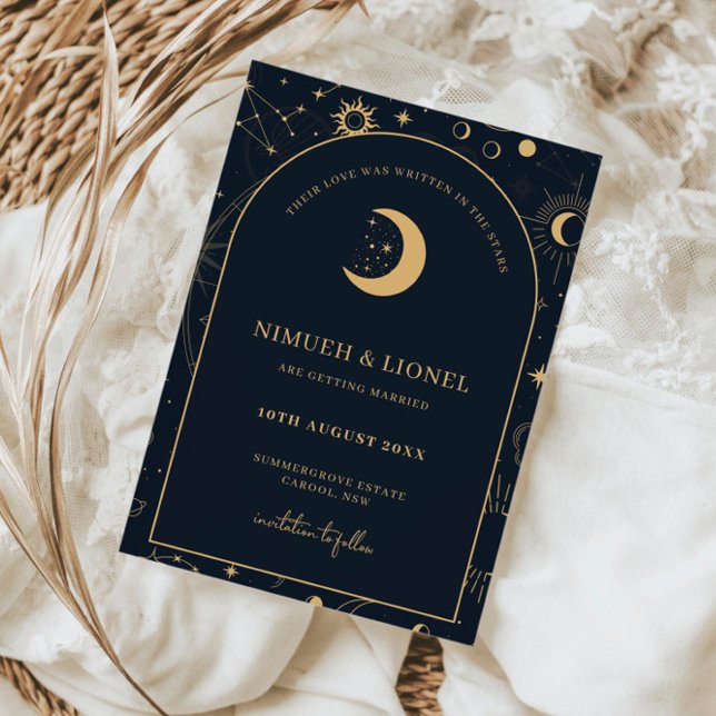 Celestiala skrivet i stjärnorna Spara datumet Inbjudningar (Skapare uppladdad)