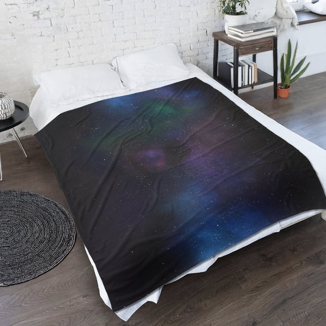 Celestiala slöjnebulosan galaxen stjärnfältet kosm fleecefilt (Skapare uppladdad)
