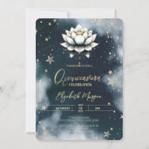 Celestiala Stjärnor Vita Lotus Himmel Quinceanera