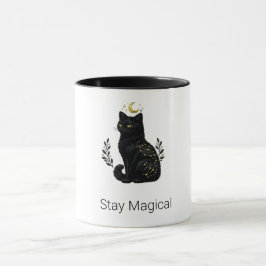 Celestiala Svarta Katt Mystiska Konstellation Mugg